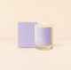 Candle Rocks Glass - “Hard No” with purple label, soy-based wax, in 14oz rock glass.