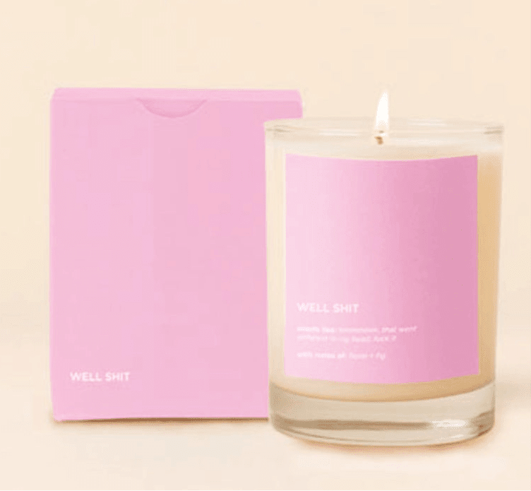 Candle Rocks Glass - “Well Shit” - Jennie Dots