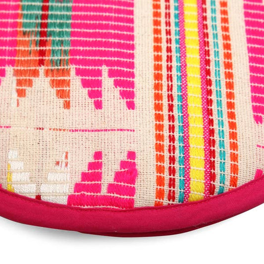 Casa Amarosa - Flat Tortilla Warmer, Pink star - 10 Inch - Jennie Dots