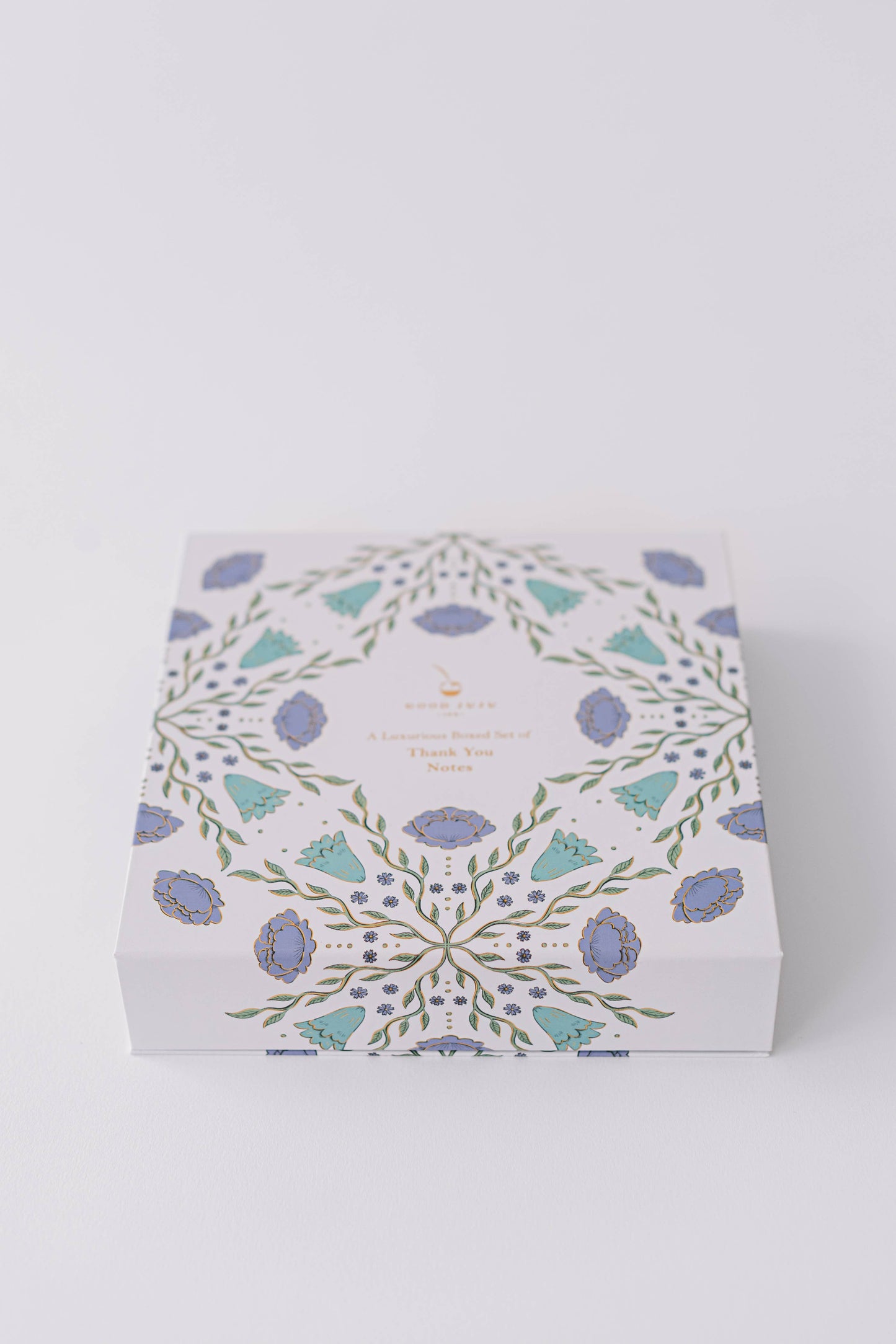 Folk Pattern Luxury Stationery Set - Green/Blue