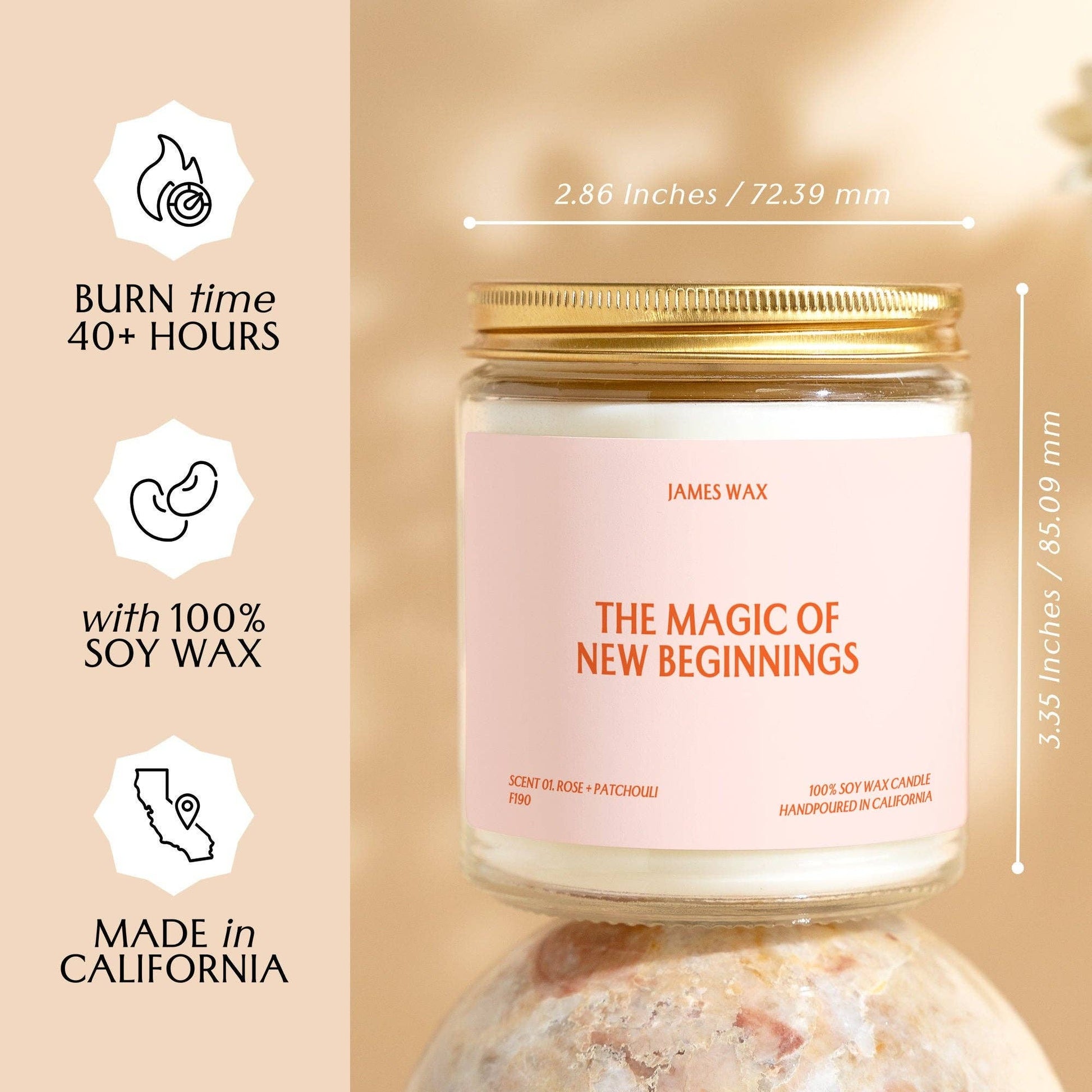 Cheer Up Gift “The Magic of New Beginnings” Candle - Jennie Dots