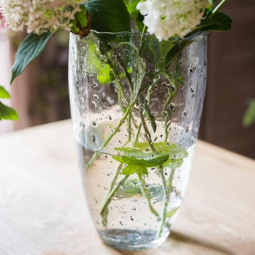 Clear Art Glass Vase