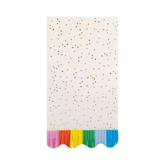 Confetti Dinner Napkin with gold foiled design and playful confetti pattern.