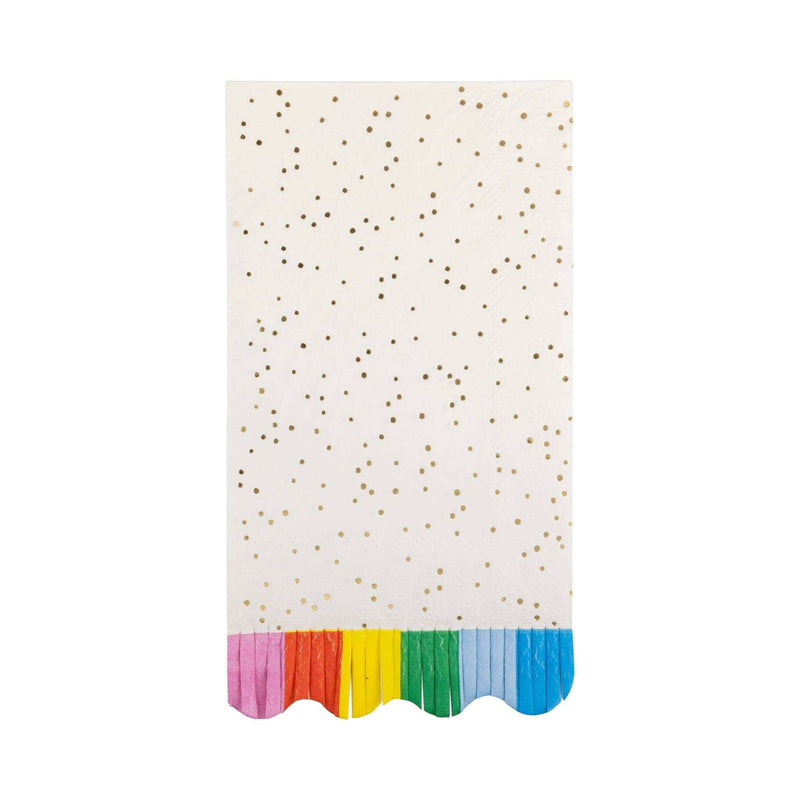 Confetti Dinner Napkin with gold foiled design and playful confetti pattern.