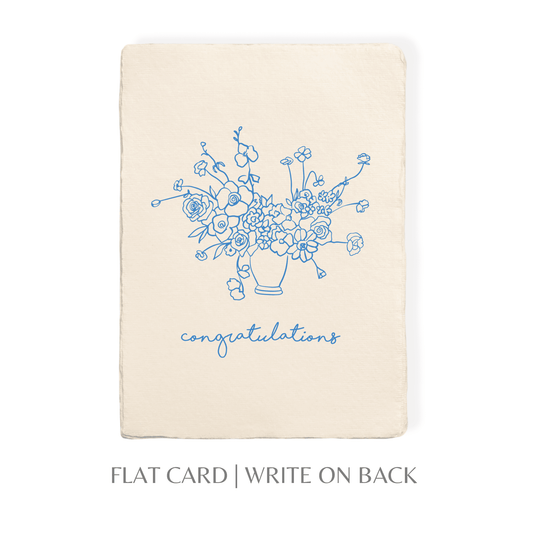 Congratulations Floral Bouquet | Congrats Greeting Card - Jennie Dots