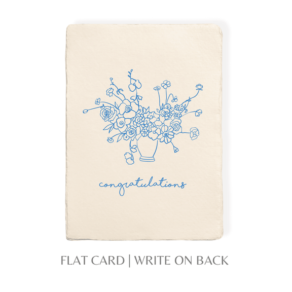 Congratulations Floral Bouquet | Congrats Greeting Card - Jennie Dots