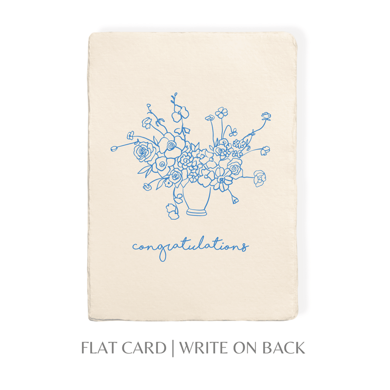 Congratulations Floral Bouquet | Congrats Greeting Card - Jennie Dots