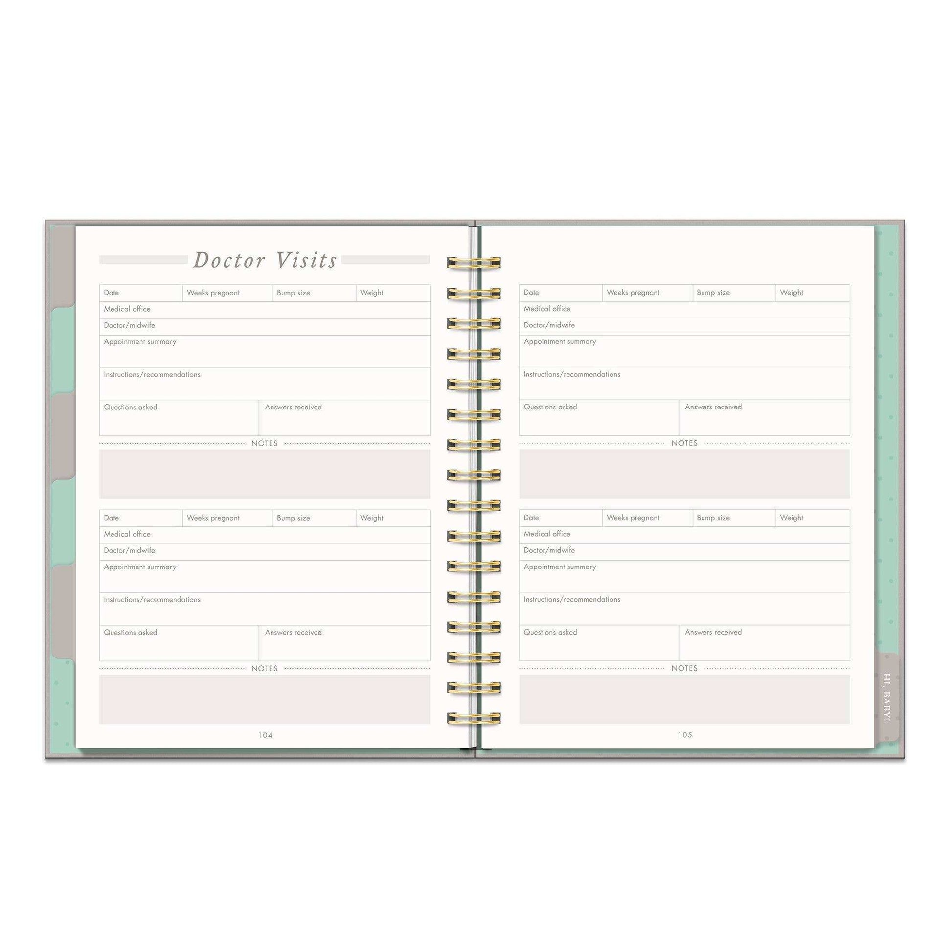 Countdown to Baby Undated Pregnancy Planner - Jennie Dots