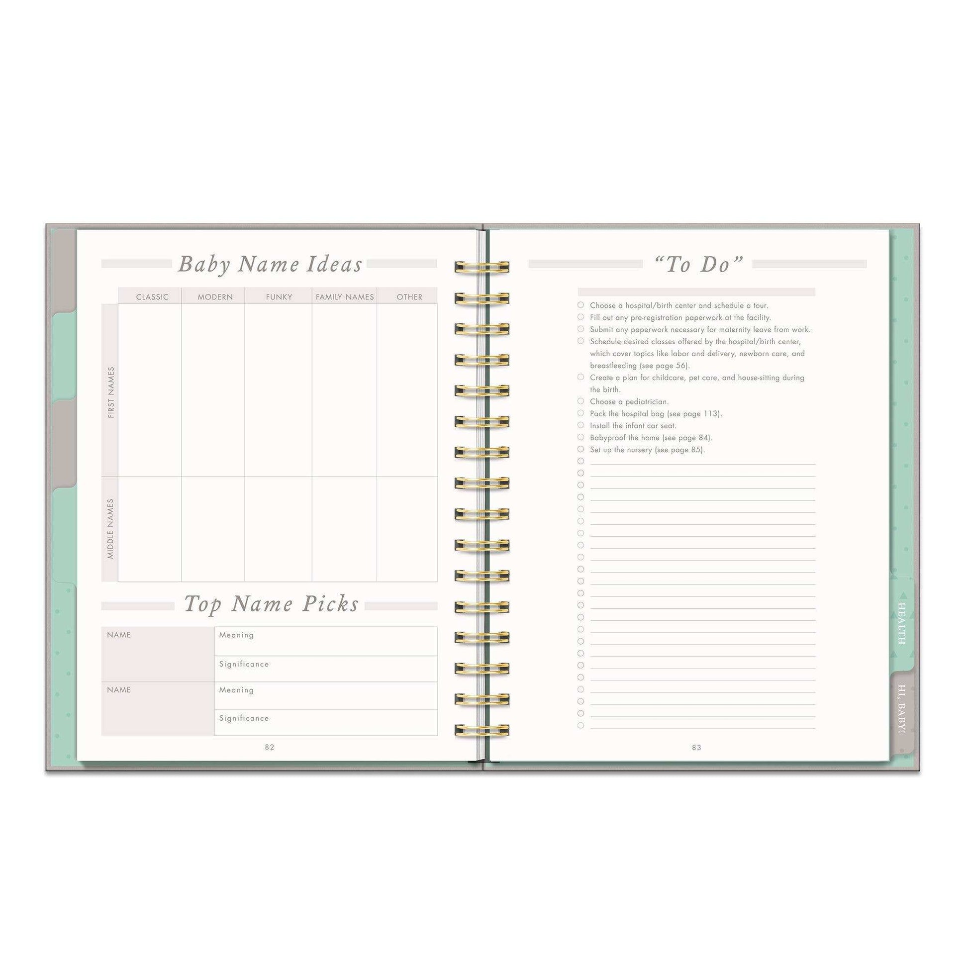 Countdown to Baby Undated Pregnancy Planner - Jennie Dots