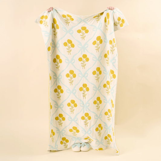 Cozy Dreams Luxe Blanket - Marigold Lane Blue - Jennie Dots