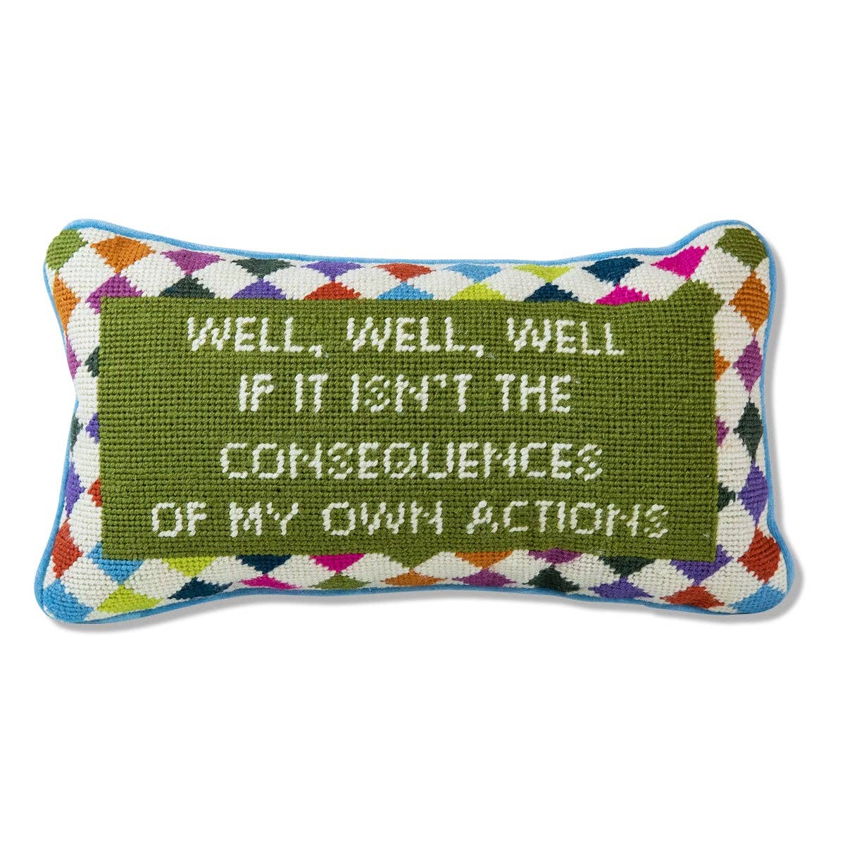 Well Well Well Needlepoint Pillow