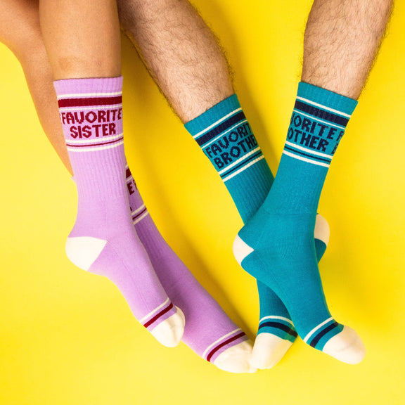 Gumball Poodle - Favorite Sister Gym Crew Socks - Jennie Dots 