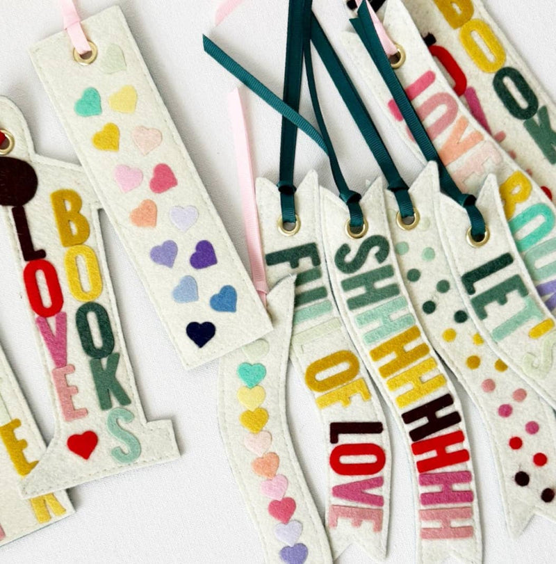 Milo & Mollie - Shh… Rainbow Felt Bookmark