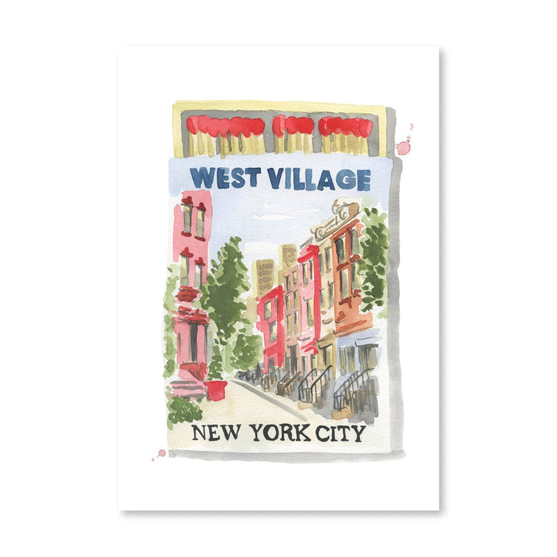 Furbish Studio - West Village NYC Matchbook Art Print