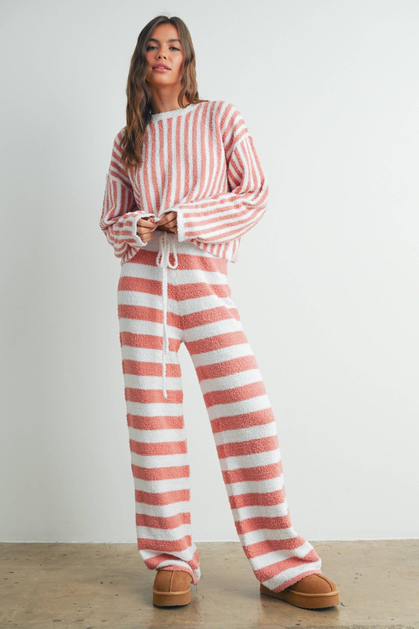 STRIPED DRAWSTRING PANTS