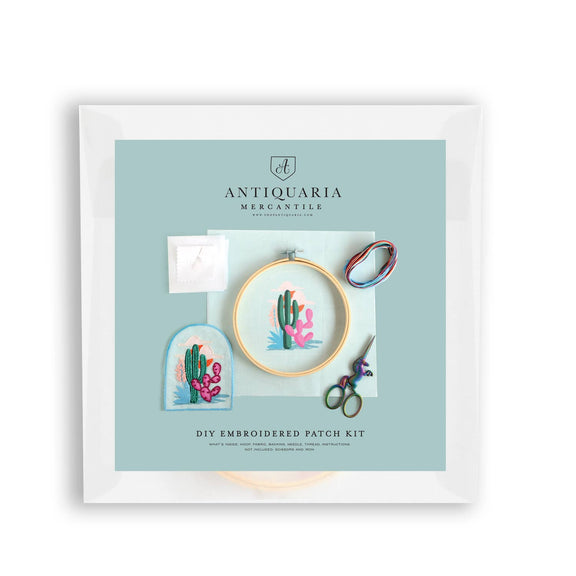 DIY Kit: Cactus Embroidery Patch Kit - Jennie Dots 
