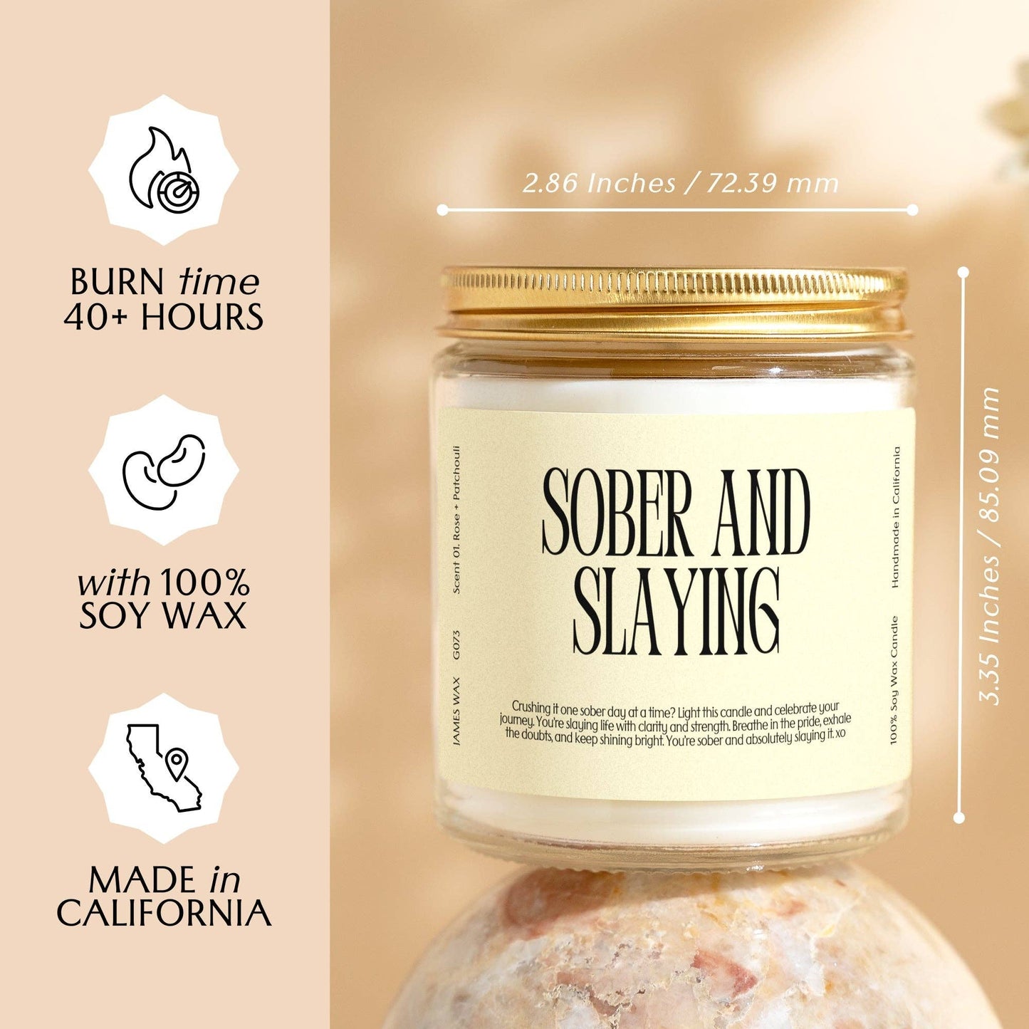 “Sober and Slaying” Candle