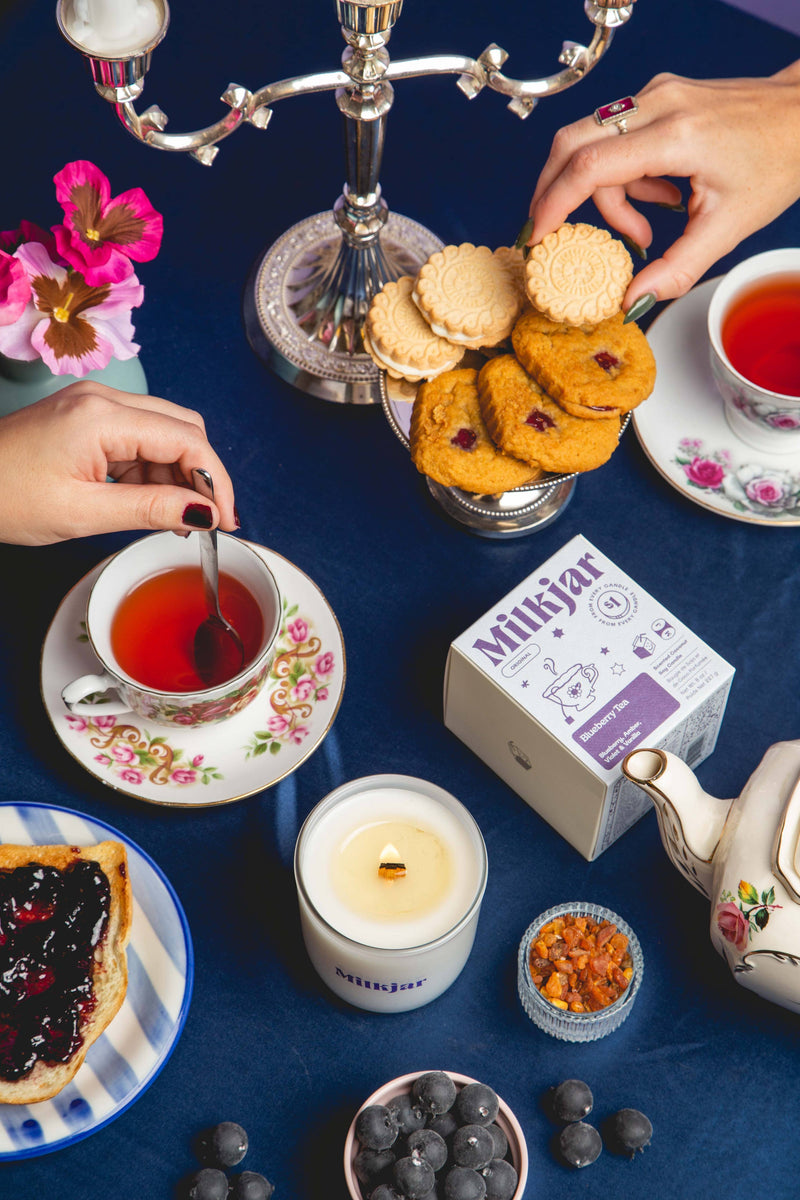 Milk Jar Candle Co. - Blueberry Tea - Blueberry, Amber, Vanilla Coconut Soy Candle