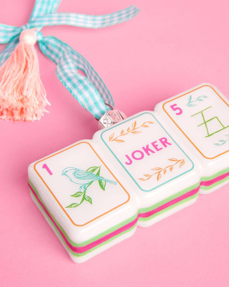 xo, Fetti - Mahjong Glass Ornament | holiday gift tile players
