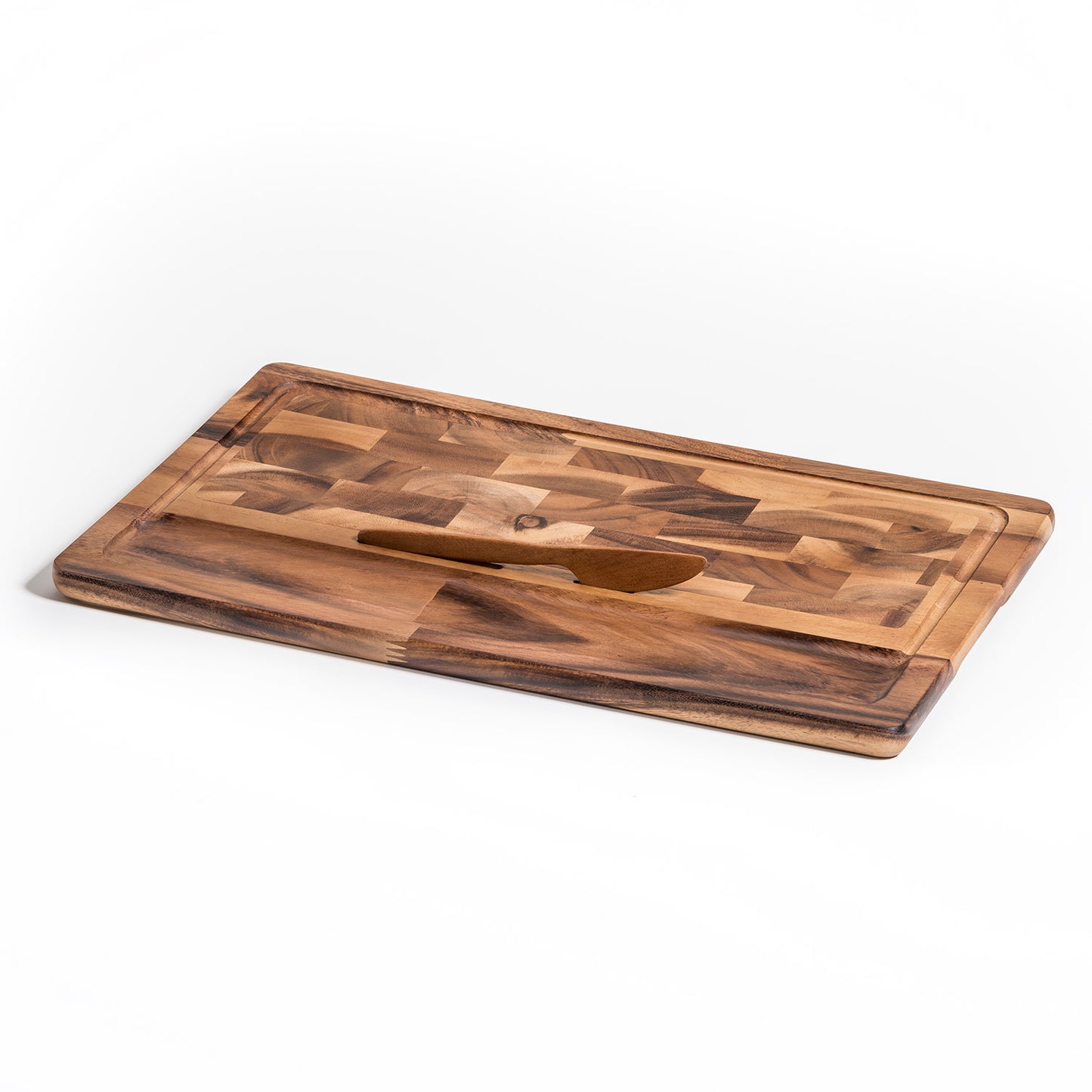 End Grain Large Cheeseboard with Knife