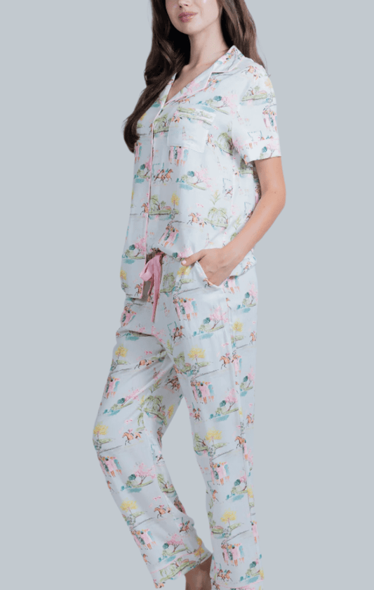 Day at the Races Pajama set - Jennie Dots