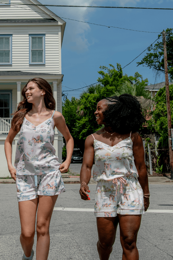 Day at the Races Strappy Vest Short Set - Jennie Dots