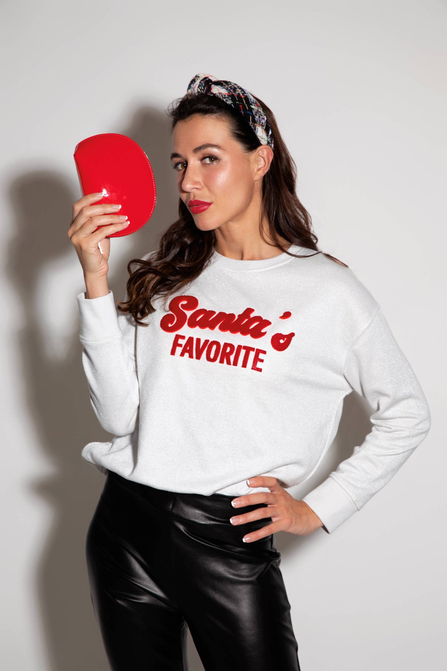 Almost Sold Out! The Shimmer "SANTA'S FAVORITE" Embellished Sweatshirt