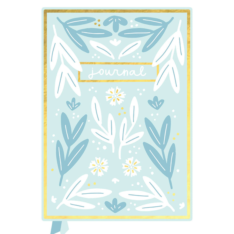 Pippi Post - Light Blue Floral 5x7 Lined Softcover Book Journal