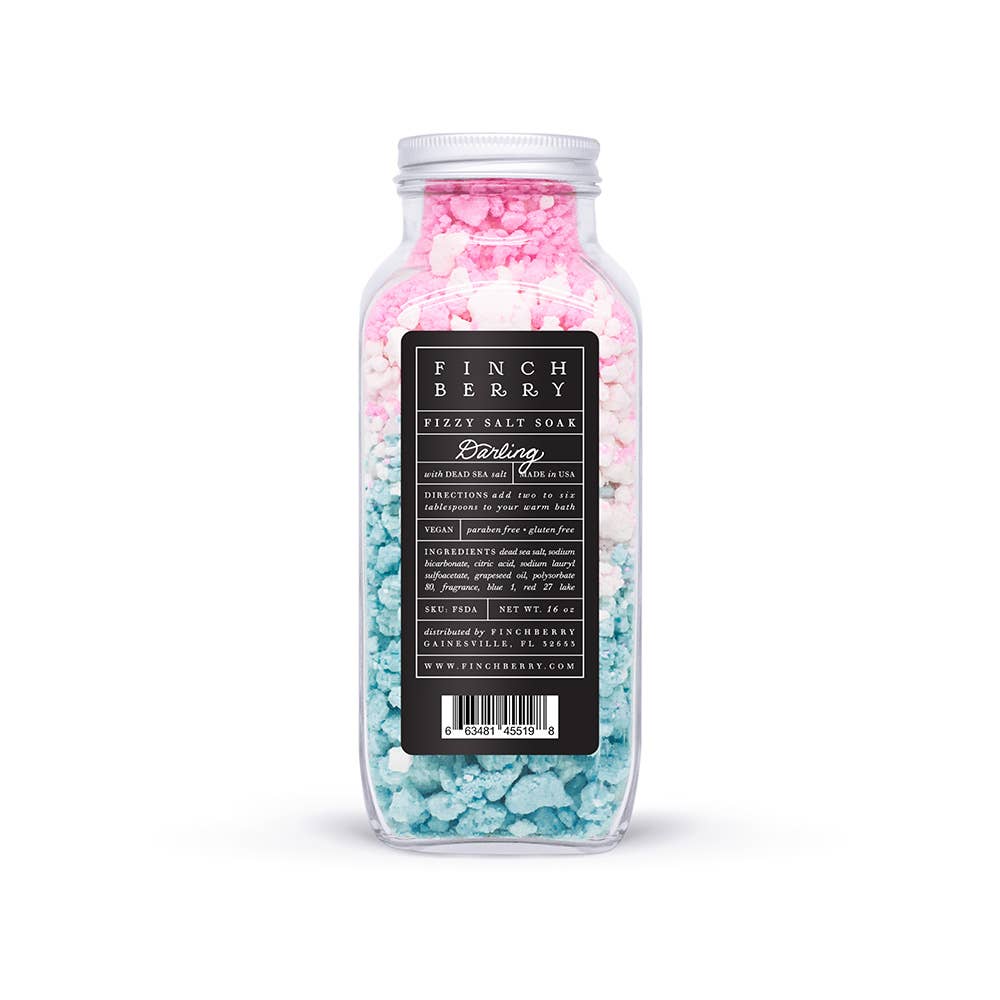 Darling Relaxing and Softening Fizzy  Salt Bath Soak - Jennie Dots 