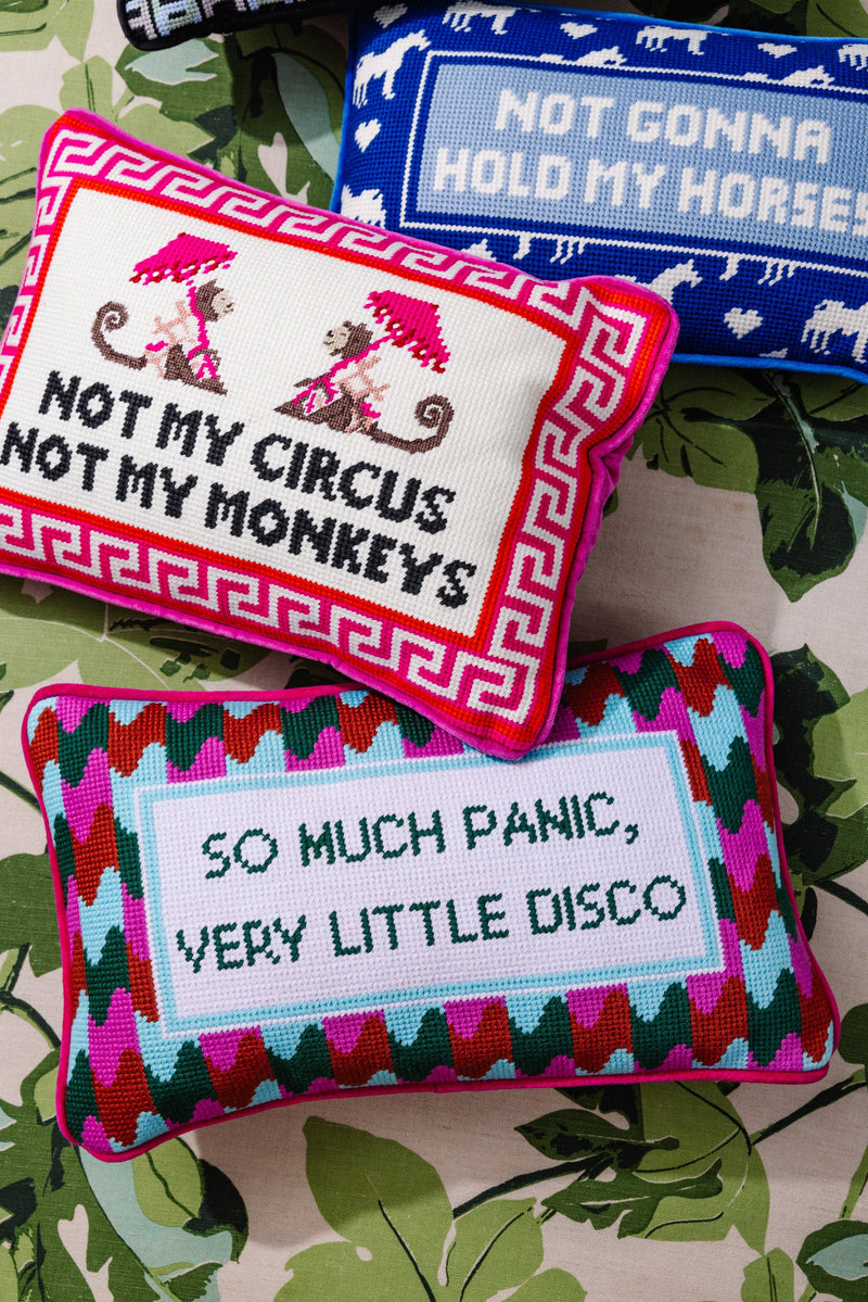 Furbish Studio - Panic at the Disco Needlepoint Pillow
