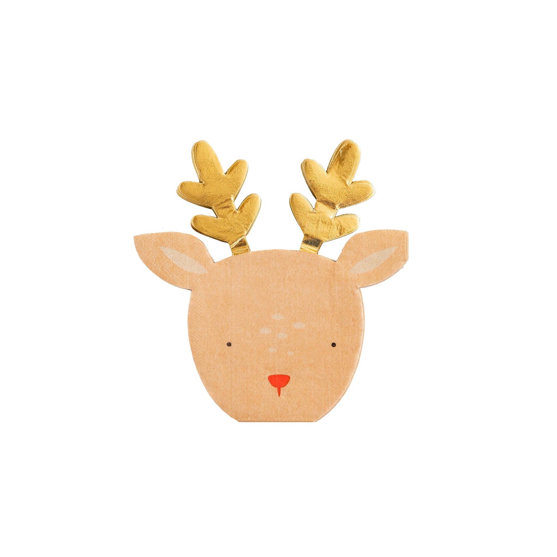 Dear Rudolph Reindeer Shaped Guest Napkin - Jennie Dots