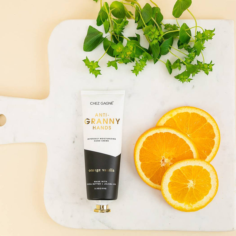 Chez Gagné - Anti-Granny Hands - Hand Cream, Funny Gift, Orange Vanilla