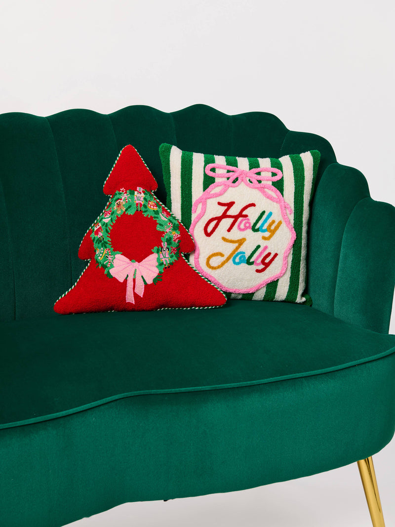 Shiraleah - Holly Jolly Hook Pillow
