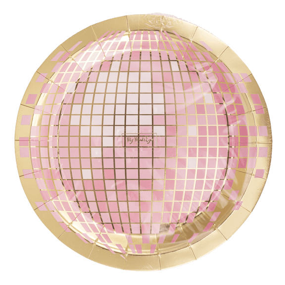 Disco Ball Paper Plate - Jennie Dots