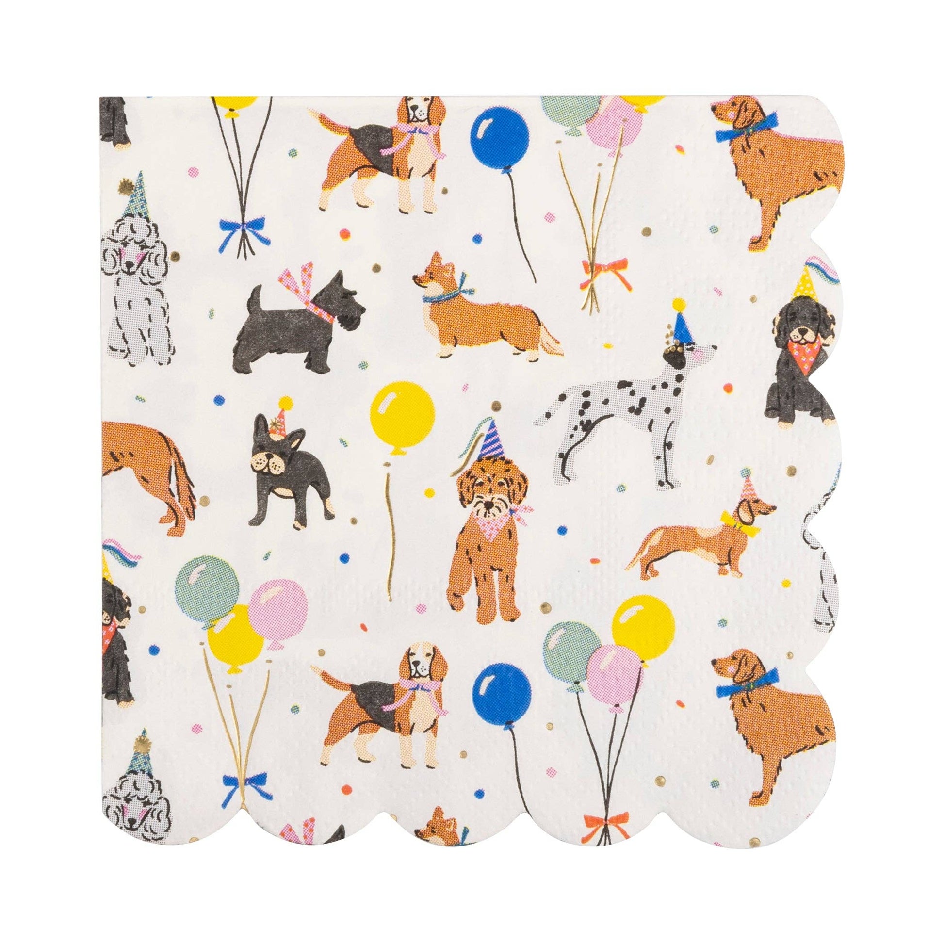Dog Party Cocktail Napkin - Jennie Dots