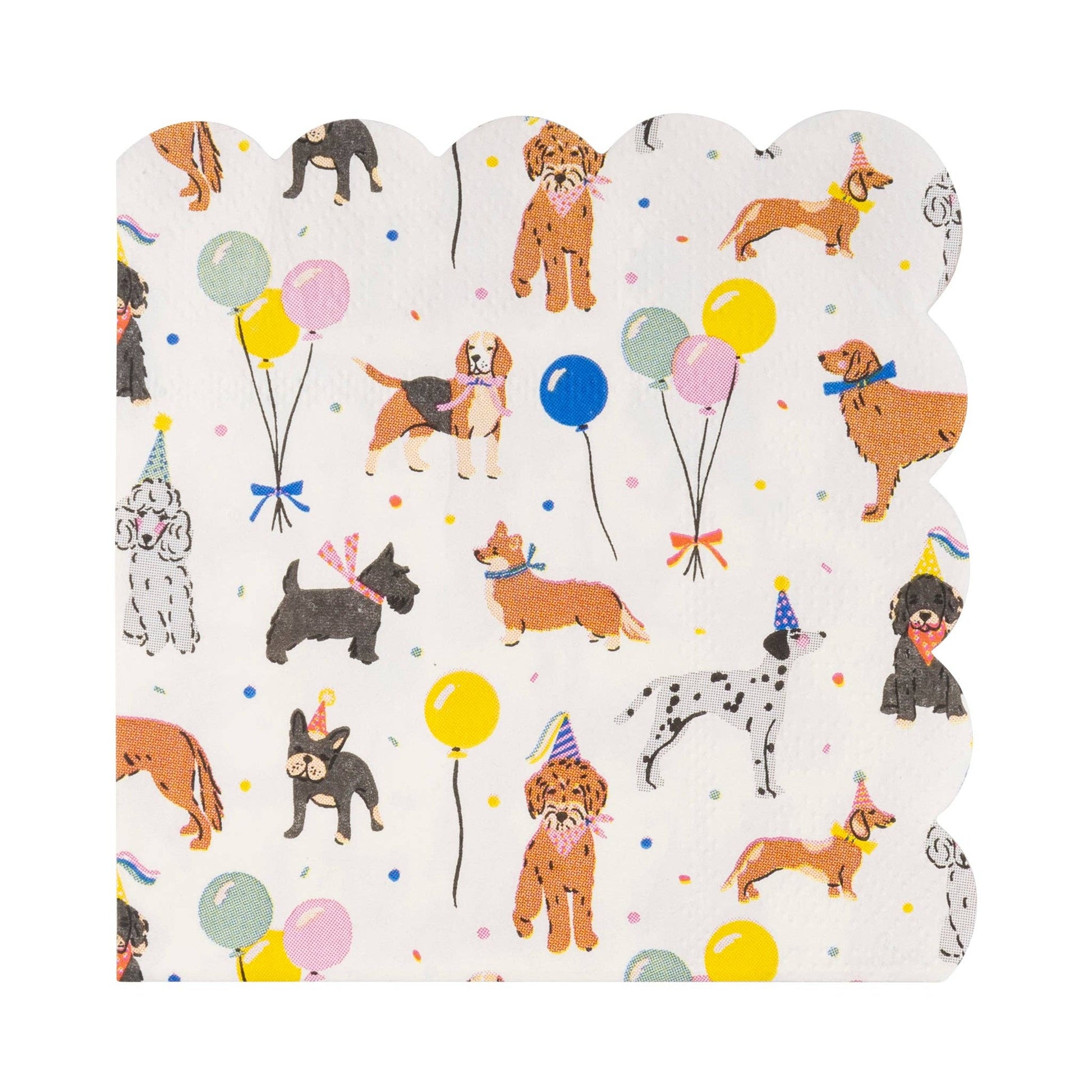 Dog Party Cocktail Napkin - Jennie Dots