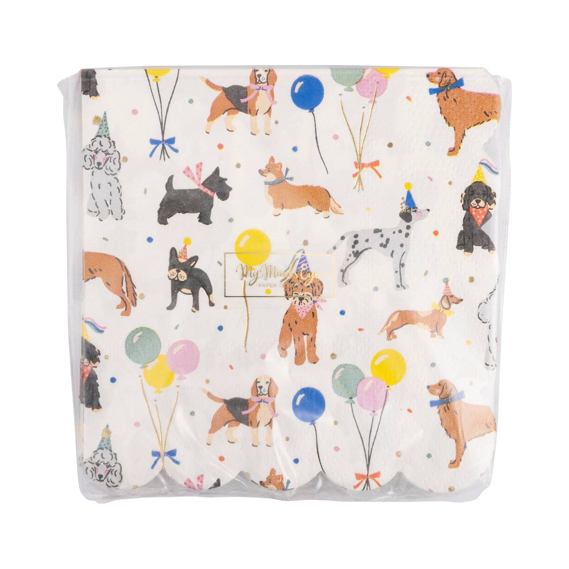 Dog Party Cocktail Napkin - Jennie Dots