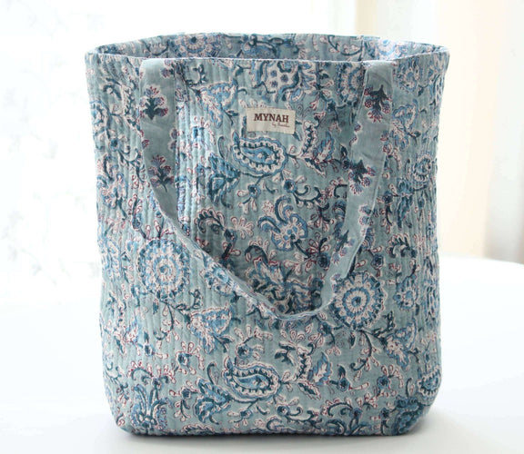 Floral Print Reversible Tote Bag - Jennie Dots 