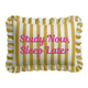 Loom & Cloth - "Sleep Later" Ruffled Embroidered Pillow | Statement Pillow - Jennie Dots