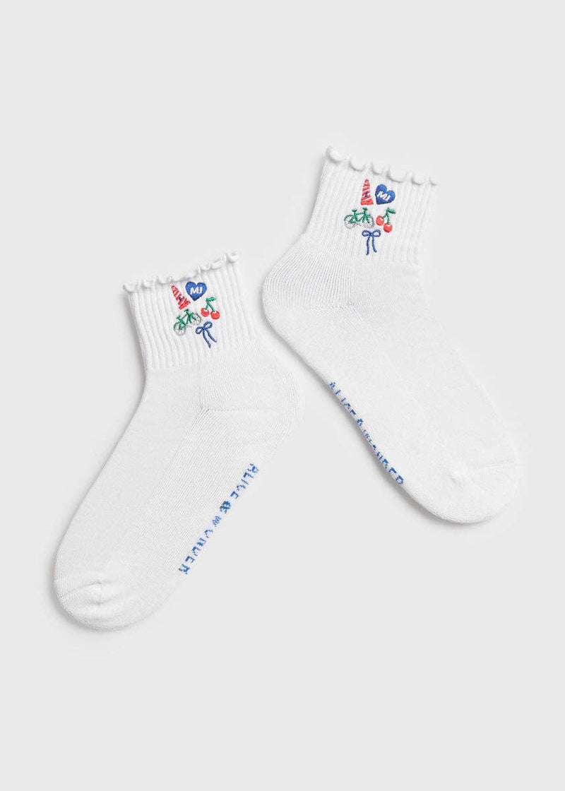 Alice & Wonder - Michigan Icons Ruffle Sock