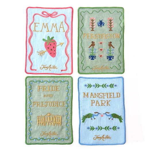 Biscuit Home - Jane Austen Cocktail Napkins, set of 4
