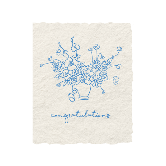 Congratulations Floral Bouquet | Congrats Greeting Card