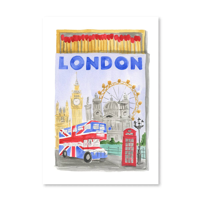 Furbish Studio - London Matchbook Art Print