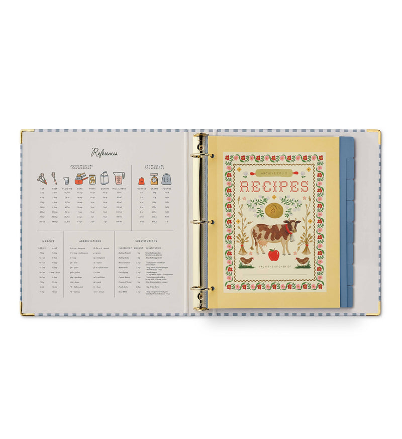 Rifle Paper Co. - Home Sweet Home Recipe Binder - Jennie Dots 