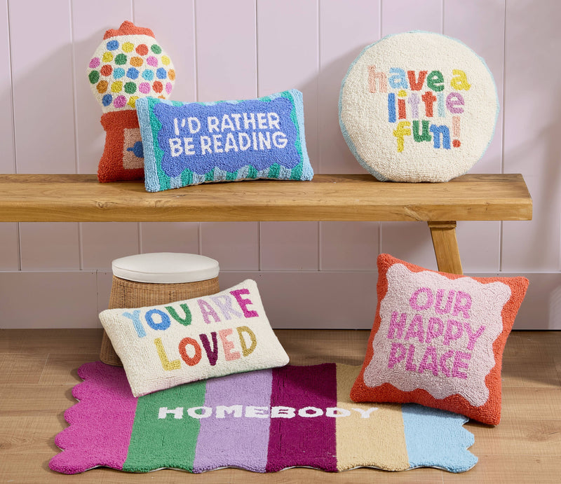 Peking Handicraft - Our Happy Place Hook Pillow