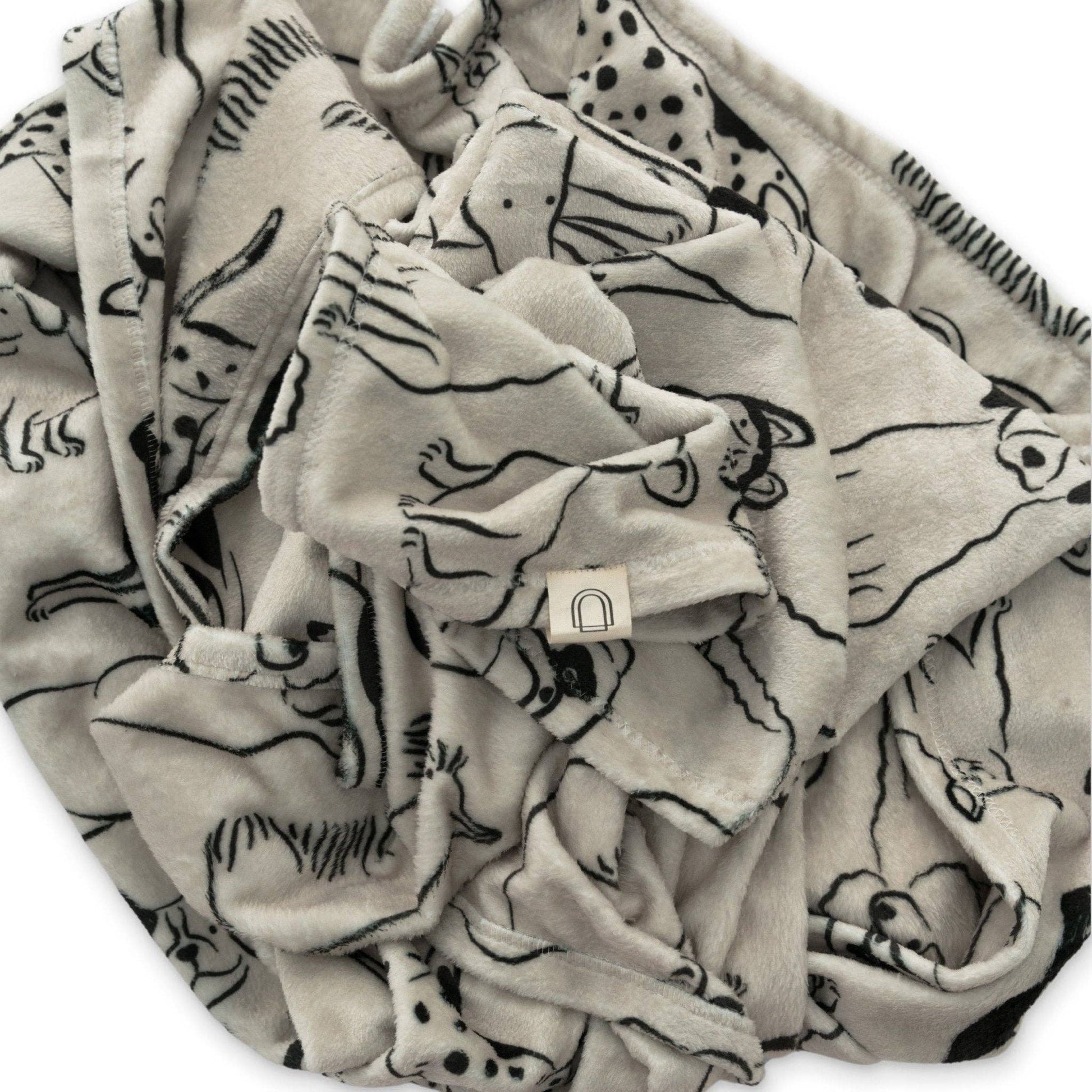Ellie Sue - Good Dog Double Sided Throw Blanket - Jennie Dots