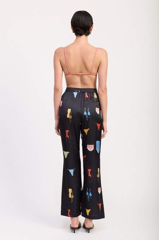 Emory Park PRINTED SATIN WIDE LEG PANTS - Jennie Dots