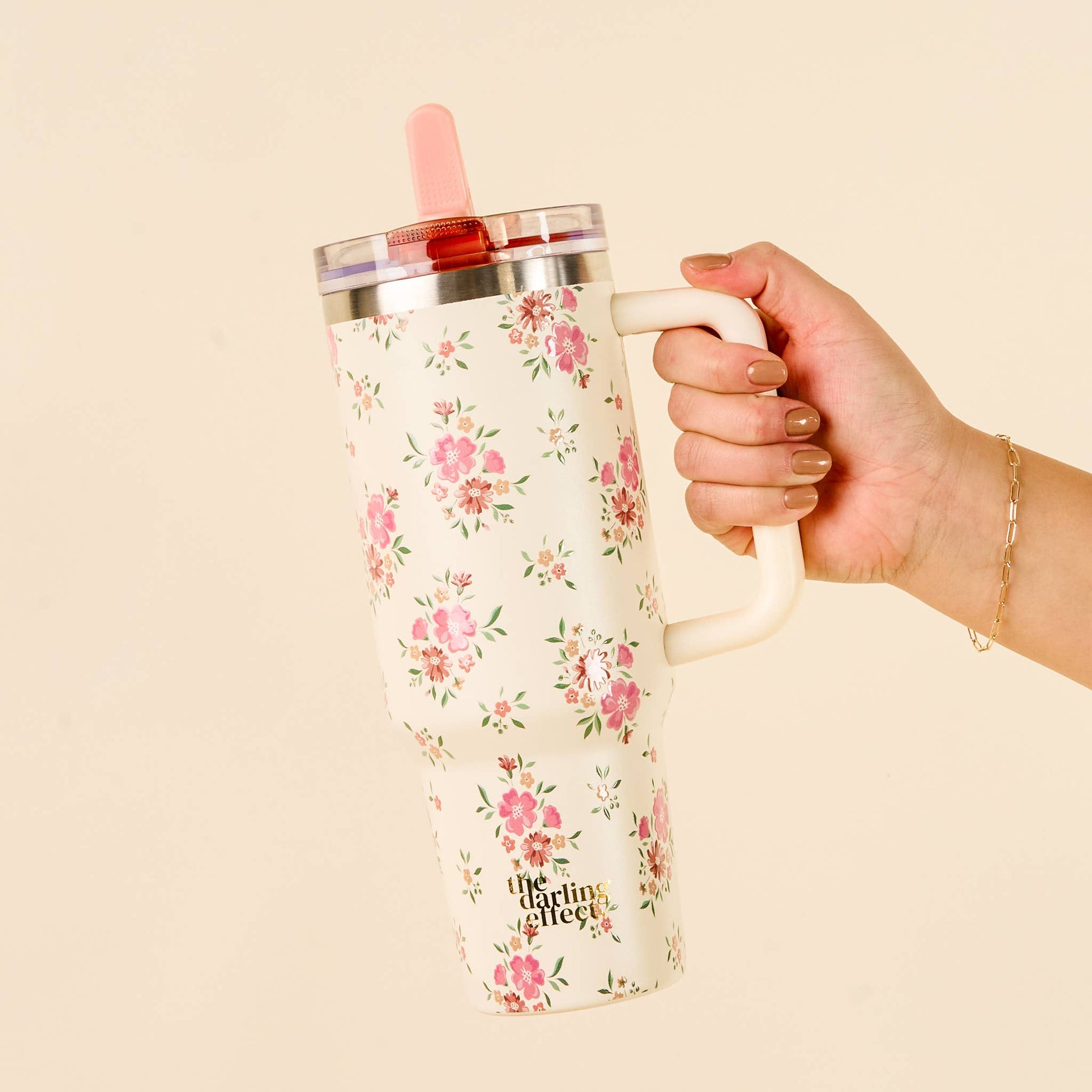 Endless Daydream Cream - 40 oz Lifestyle Flip Straw Tumbler - Jennie Dots