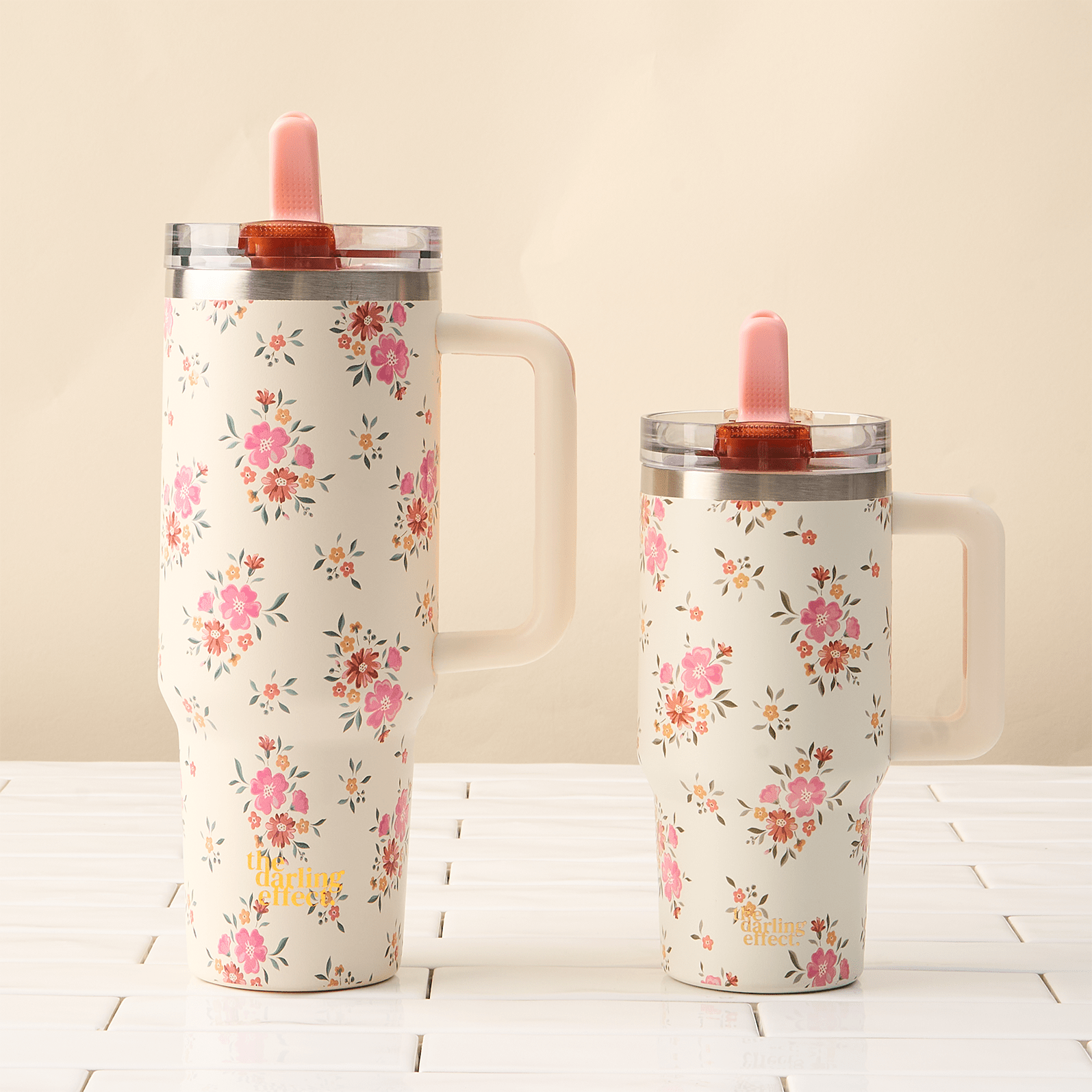 Endless Daydream Cream - 40 oz Lifestyle Flip Straw Tumbler - Jennie Dots