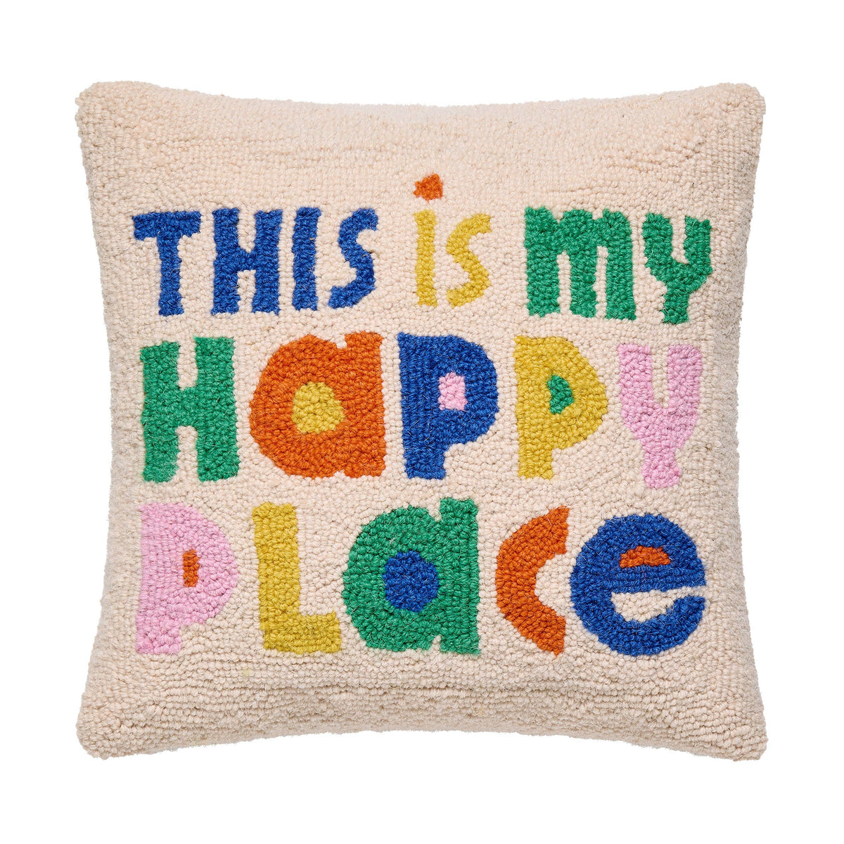 Peking Handicraft - This Is My Happy Place Hook Pillow - Ampersand